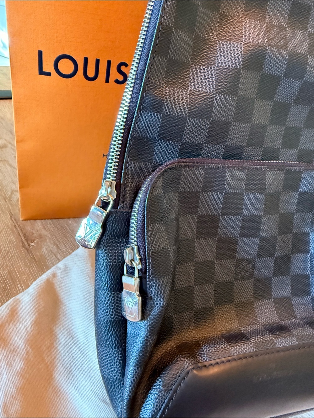 Louis Vuitton Black Damier Graphite Belt Bag - Picture 8 of 9